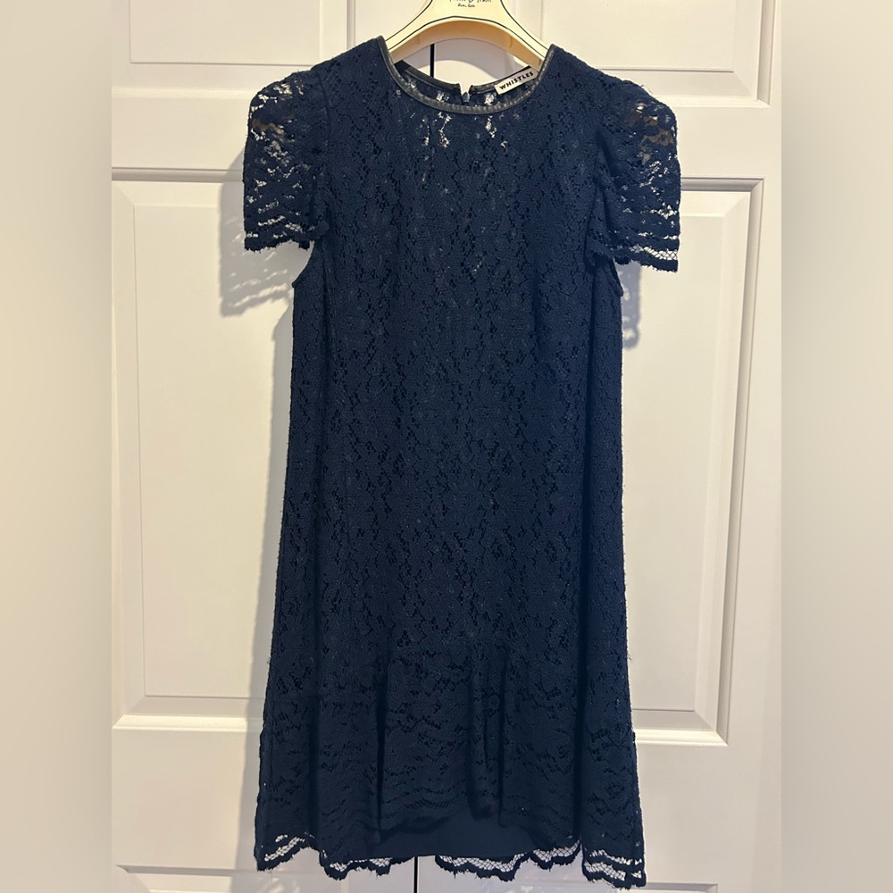 Spring Sale! Whistles Navy Lace Cocktail Dress